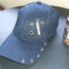 Blessed themed custom cap left front view in different lighting conditions