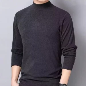 Autumn And Winter Half-high Collar Keep Warm Pure Color Inner Wear Men