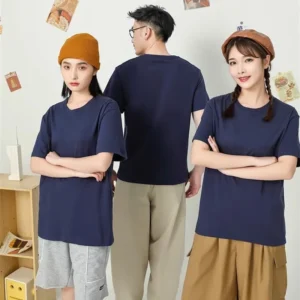 Cotton Round Neck Short Sleeve Overalls Advertising Shirt