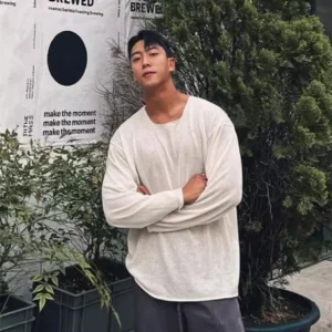 Fashion Hollowed-out Knitted T-shirt For Men