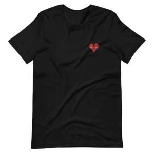 Men's 3D Digital Printing Casual Round Neck Short Sleeves heart theme