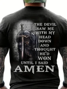 Men's Amen Printed Short-sleeved T-shirt