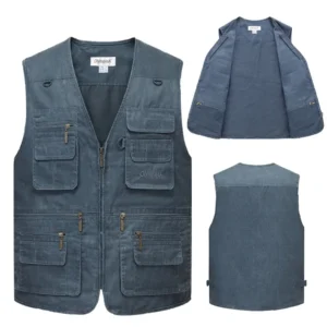 Men's Polyester Cotton Multi-pocket Plus Size Multi-pocket Photography