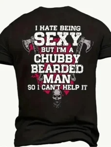 Men's Sexy Printed Short-sleeved T-shirt