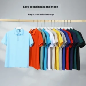 Men's Solid Color Polo Collar T-shirt