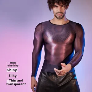 Men's Tight See-through High Elastic Breathability Top