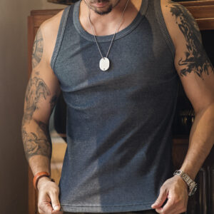 Retro Solid Color Slim Fit T-shirt Men