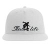 Skater life white snapback - front