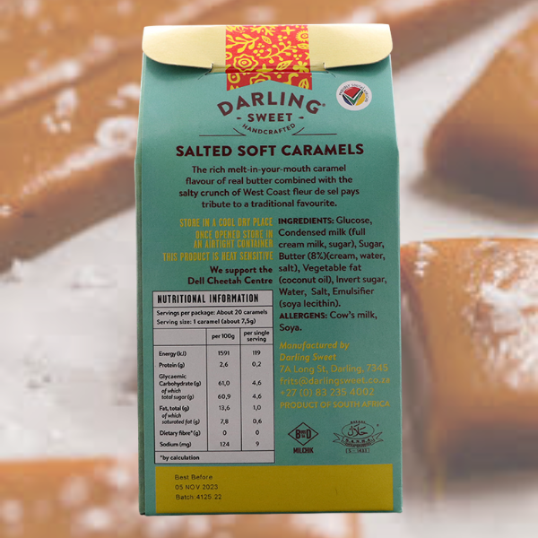Salted Soft Caramels 150g 6 pack - Image 3