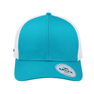 Uflex Classic Ultra-Lite 6 Panel Cap - Aqua Blue/White