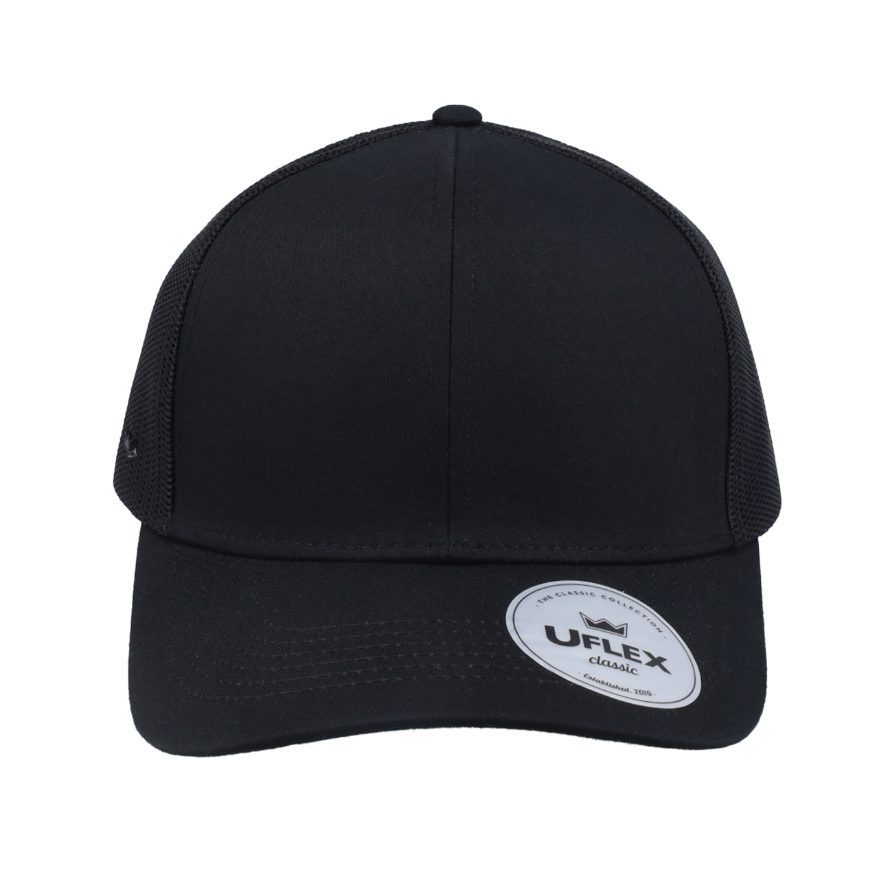 Uflex Classic Ultra-Lite 6 Panel Cap - Black/Black