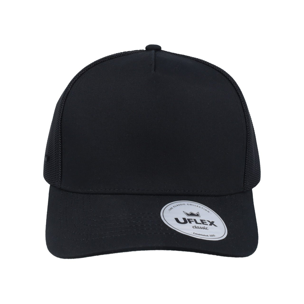 Uflex Classic Ultra-Lite 5 Panel Cap - Black/Black