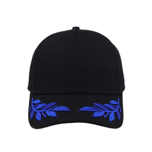Wreath 5 Panel Cap - Black/Royal