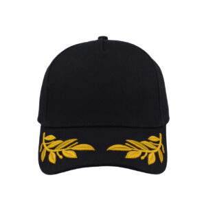 Wreath 5 Panel Cap - Black/Yellow