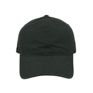 Washed Light Canvas Dad 6 Panel Cap - Black