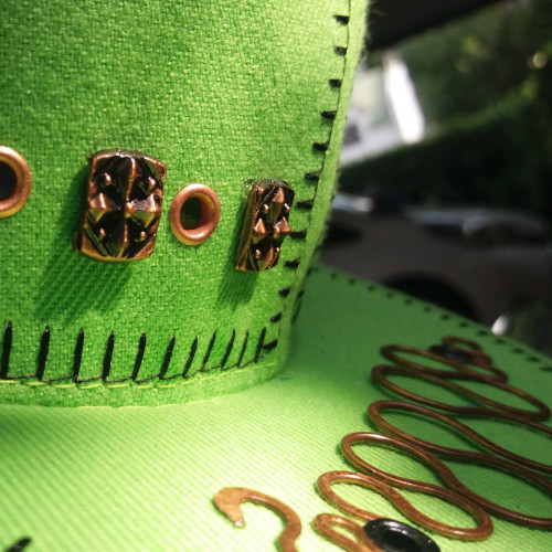 The Lime Dollar Snapback right closeup