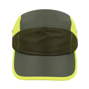 Colour Block Horizon Cap-fatigue-olive-lime-front