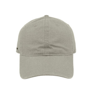 Washed Light Canvas Dad 6 Panel Cap - Grey
