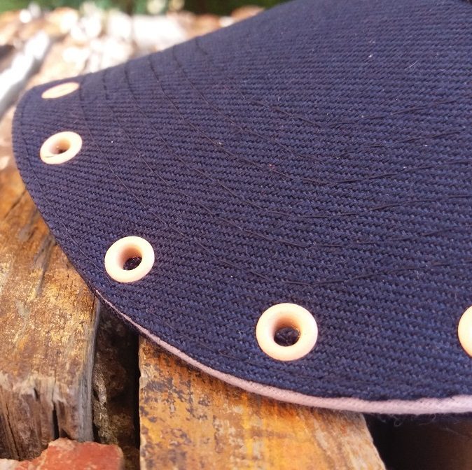Navy & Light Pink Grommet Custom Cap with Sandwich Peak (3)