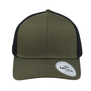 Uflex Classic Ultra-Lite 6 Panel Cap - Olive/Black