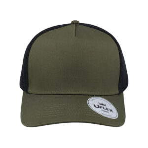 Uflex Classic Ultra-Lite 5 Panel Cap - Olive/Black