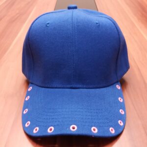 Royal Blue & Light Pink Grommet Custom Cap (1)