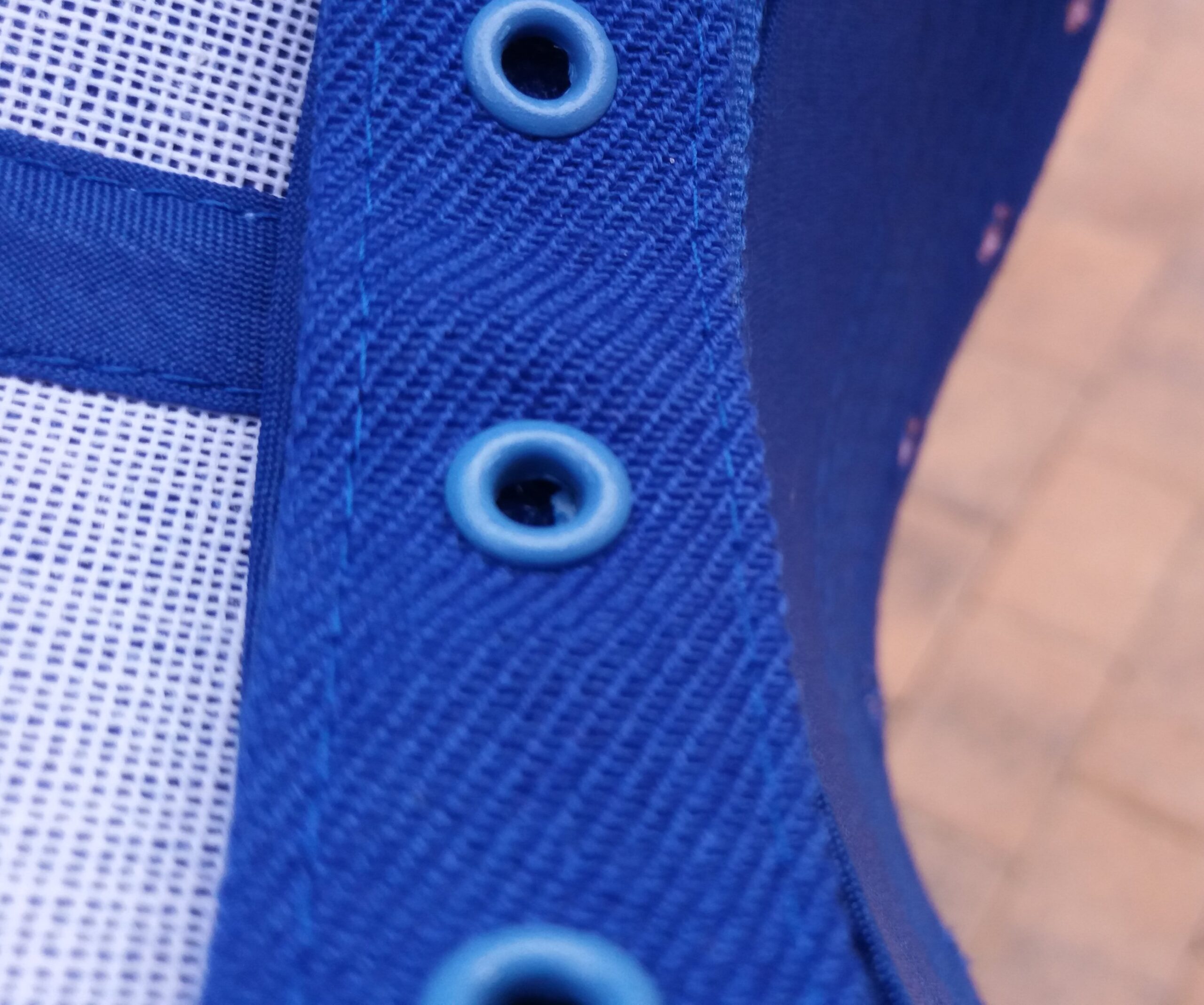 Royal Blue & Light Pink Grommet Custom Cap (4)