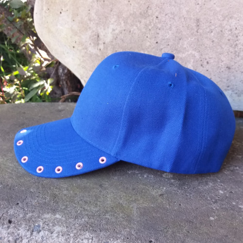 Royal Blue & Light Pink Grommet Custom Cap (8)
