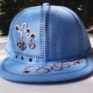 Blue Dollar Abstract Cap – 1-of-1 Hand-Stitched Artifact