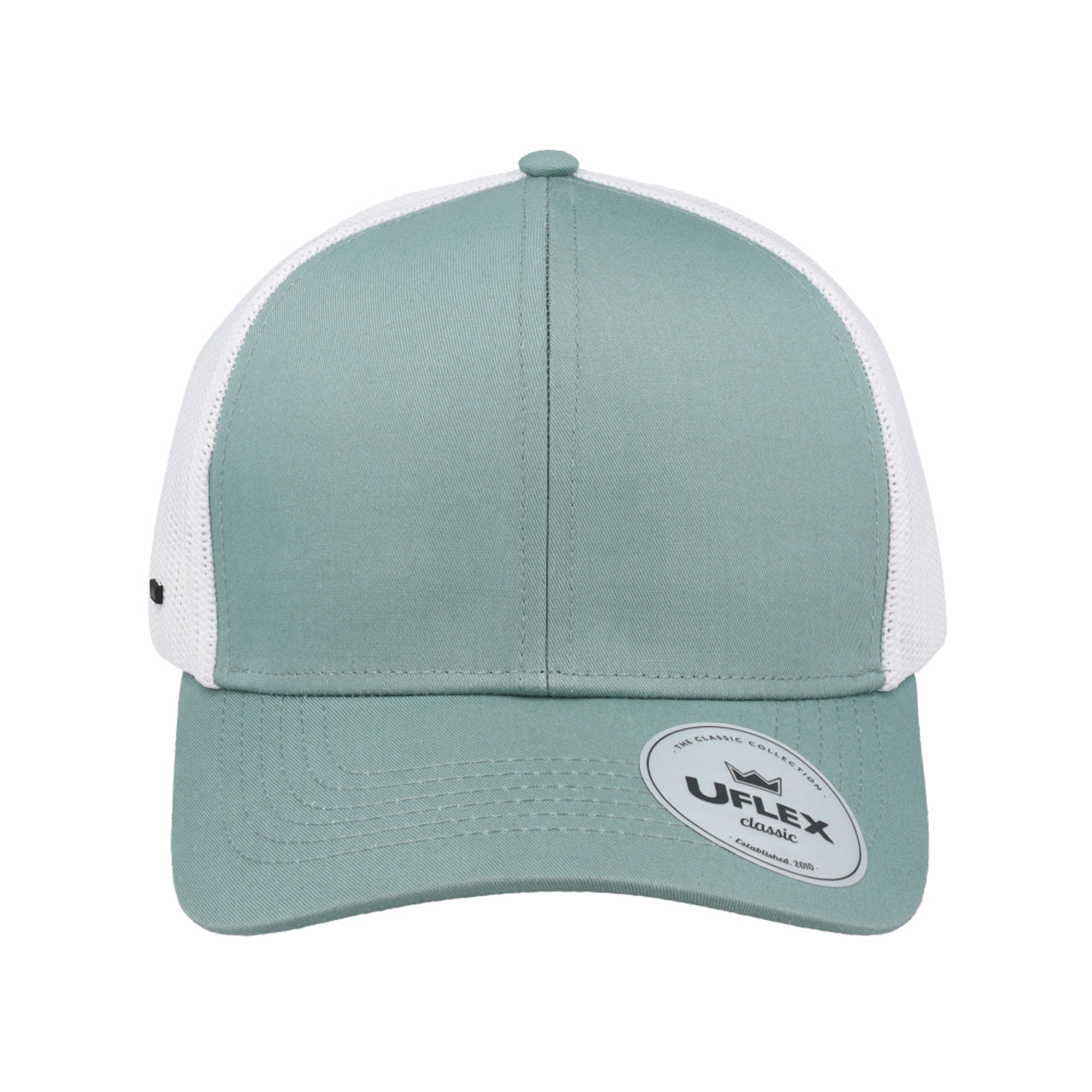 Uflex Classic Ultra-Lite 6 Panel Cap - Sky grey/White