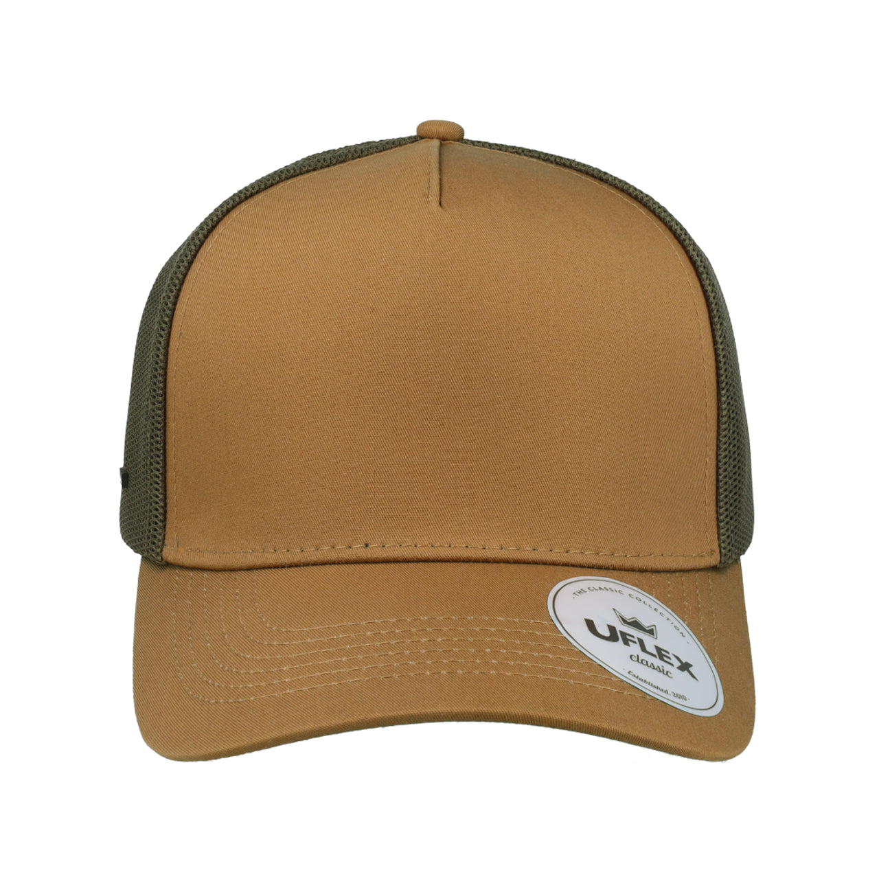 Uflex Classic Ultra-Lite 5 Panel cap - Tan/Olive