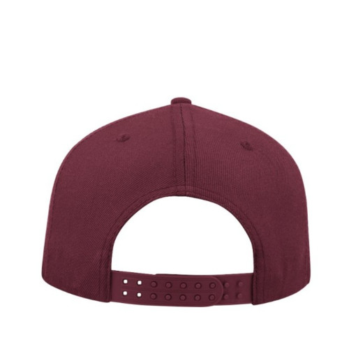 Uflex 6P Flat Peak Snapback Burgundy Grey Back