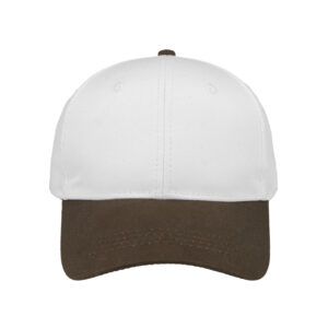 SA Two-Tone 6 Panel Cap - White/Chocolate