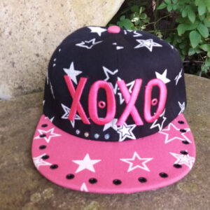 black-pink-xoxo-custom-cap (1)
