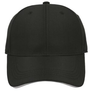 6 Panel Poly Ripstop Cap - Black