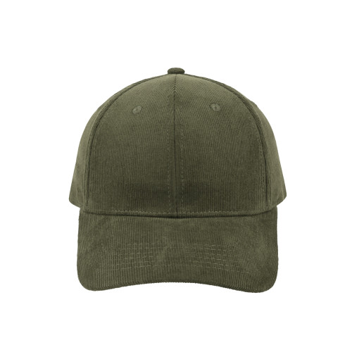 corduroy-6-panel-cap-olive-front