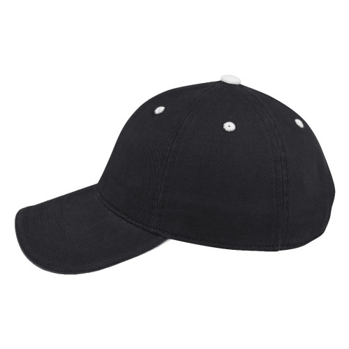 earth-life-6-panel-sandwich-peak-cap-black-white-left