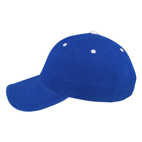 earth-life-6-panel-sandwich-peak-cap-royal-white-left