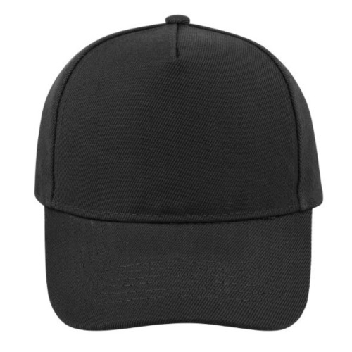 kiddies-5-panel-fade-resistant-curved-peak-cap-black-front