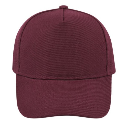kiddies-5-panel-fade-resistant-curved-peak-cap-burgundy-front