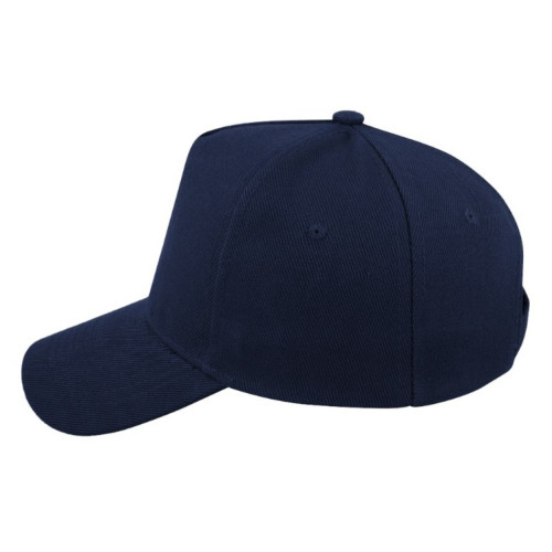kiddies-5-panel-fade-resistant-curved-peak-cap-navy-left