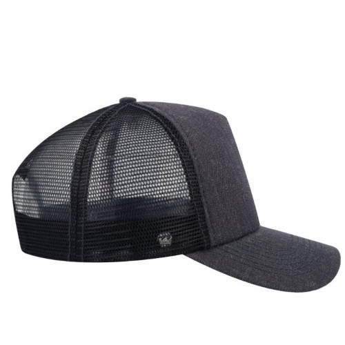 uflex-5-panel-curved-peak-trucker-snapback-cap-charcoal-melange-black-right