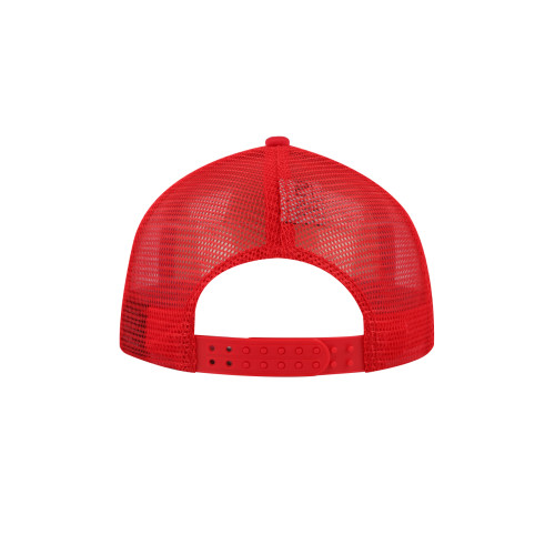 uflex-5-panel-curved-peak-trucker-snapback-cap-red-red-back