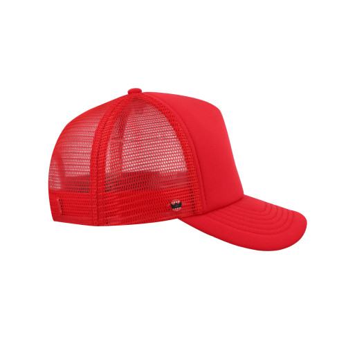uflex-5-panel-curved-peak-trucker-snapback-cap-red-red-right