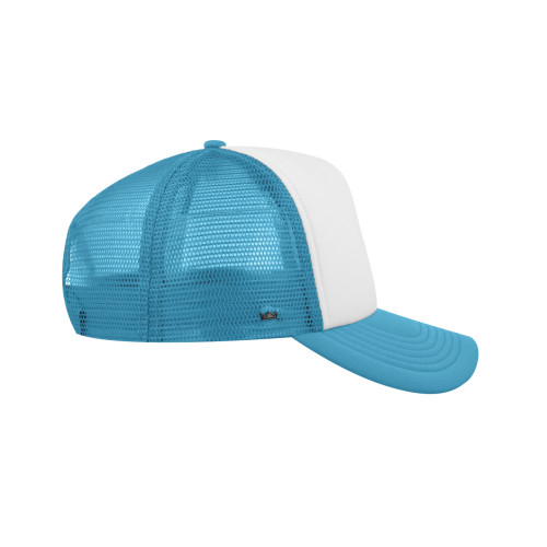 uflex-5-panel-curved-peak-trucker-snapback-cap-sky-white-right