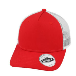 uflex-5-panel-recycled-trucker-red-white