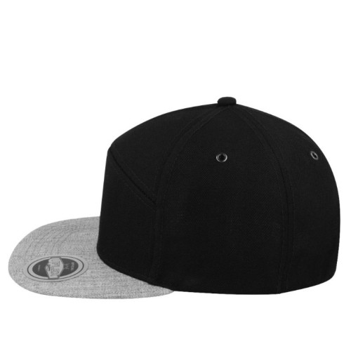 uflex-fashion-6-panel-snapback-flat-peak-cap-black-grey-left