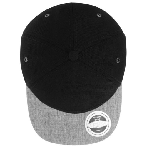 uflex-fashion-6-panel-snapback-flat-peak-cap-black-grey-top