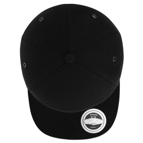 uflex-fashion-6-panel-snapback-flat-peak-cap-black-top