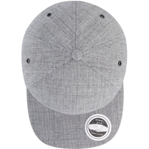 uflex-fashion-6-panel-snapback-flat-peak-cap-grey-melange-top